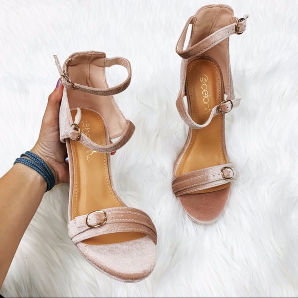 Pink Velvet Heel